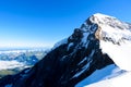 Moench mountain - View of the mountain Moench in the Bernese Alps in Switzerland - travel destination in Europe