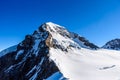 Moench mountain - View of the mountain Moench in the Bernese Alps in Switzerland - travel destination in Europe Royalty Free Stock Photo