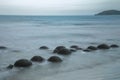 Moeraki Boulders on Koekohe Beach, Otago, South Island, New Zealand Royalty Free Stock Photo