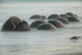 Moeraki Boulders on Koekohe Beach, Otago, South Island, New Zealand Royalty Free Stock Photo