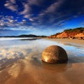 Moeraki Boulders, New Zealand Royalty Free Stock Photo