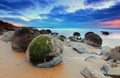 Moeraki Boulders, Southland, New Zealand Royalty Free Stock Photo