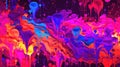 a moern wall art design of ink splashes in different colors, wallpaper artwork, ai generated image Royalty Free Stock Photo