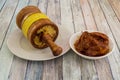 Mofongo is a Puerto Rican dish with plantains as the main ingredient. pieces and usually