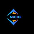 MOG abstract technology logo design on Black background. MOG creative initials letter logo concept Royalty Free Stock Photo