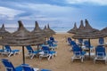 Mogador beach, beach chairs and umbrella sets, Morocco