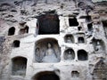 Mogao Caves or Thousand Buddha Grottoes in Dunhuang, China Royalty Free Stock Photo