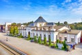 Historical and Renovated Main Station Building and Square at Mogilev Central Railway