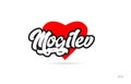 mogilev city design typography with red heart icon logo