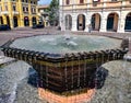 Mogliano veneto, detail of the fountain in the square near the town hall.