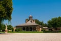 Mogosoaia, Romania - August 05, 2018: old kitchen building at Mogosoaia Palace near Bucharest, Romania. Royalty Free Stock Photo