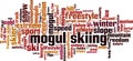 Mogul skiing word cloud