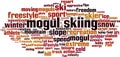 Mogul skiing word cloud