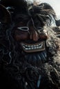 Mohacs, Baranya / Hungary - FEB 26 2017 : traditional buso mask of the busojaras event