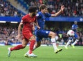 Mohamed Salah and Marcos Alonso Royalty Free Stock Photo