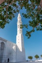 Mohammed Al Ameen Mosque in Muscat in sunny day on the blue sky background