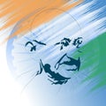 Mohan das karam chandra gandhi or mahatma gandhi simple Vector illustration