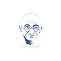 Mohan das karam chandra gandhi or mahatma gandhi simple abstract design