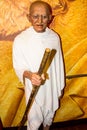 Mahatma Gandhi wax statue Madame Tussaud`s Amsterdam Royalty Free Stock Photo