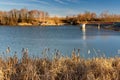 Moharac lake on the western slopes of Fruska Gora mountain in Vojvodina Serbia