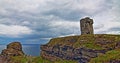 Moher Tower - Windswept stone ruin of an old watchtower which stands on Hag's Head