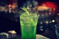 Mohito in the glass with blur background Royalty Free Stock Photo