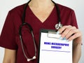 MOHS MICROGRAPHIC SURGERY sign on the piece of paper Royalty Free Stock Photo
