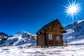 mointains in ski resort isola 2000, france Royalty Free Stock Photo