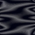 Moire pattern, op art background. Relaxing hypnotic backdrop wit Royalty Free Stock Photo