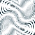 Moire style, vector optical pattern, motion effect tile. Decora