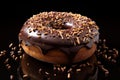 Moist Chocolate donut. Generate Ai