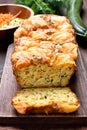 Moist vegetable eggs zucchini bread Royalty Free Stock Photo