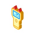 Moisture meter for wood isometric icon vector illustration