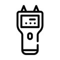 Moisture meter for wood line icon vector illustration Royalty Free Stock Photo