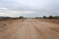 Moisture Namibian gravel road Royalty Free Stock Photo