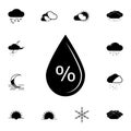 moisture percentage icon. Detailed set of weather icons. Premium graphic design. One of the collection icons for websites, web des