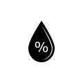 moisture percentage icon. Element of weather icon. Premium quality graphic design. Signs and symbols collection icon for websites,