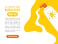 Moisture Sunscreen Cream Tube Advertising Banner Vector