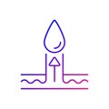 Moisture wicking fabric feature gradient linear vector icon Royalty Free Stock Photo