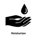 Moisturizer icon vector isolated on white background, logo concept of Moisturizer sign on transparent background, black filled