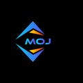 MOJ abstract technology logo design on Black background. MOJ creative initials letter logo concept Royalty Free Stock Photo