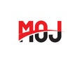 MOJ Letter Initial Logo Design Royalty Free Stock Photo