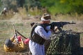 Mojahed shoots assault rifle