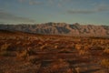 Mojave desert dawn landscape sky clouds mountain range Royalty Free Stock Photo