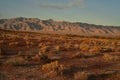 Mojave desert dawn landscape sky clouds mountain range Royalty Free Stock Photo