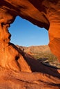 Mojave Desert Red Rock Natural Arch Sunrise Royalty Free Stock Photo