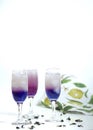 Mojito butterfly pea Royalty Free Stock Photo