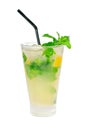 Mojito caipirina cocktail with fresh mint leaves Royalty Free Stock Photo