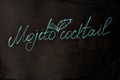 Mojito cocktail chalk inscription on the board Royalty Free Stock Photo