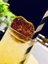 Mojito Cocktail close up angled Royalty Free Stock Photo